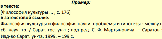 Оформление библиографического списка