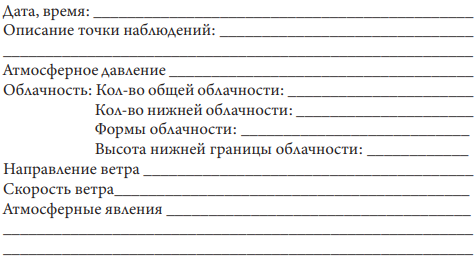 Методические рекомендации к проведению полевых метеорологических наблюдений