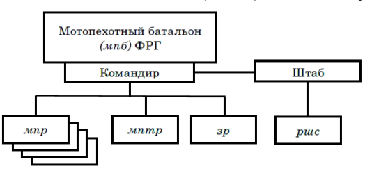 Организационная структура мотопехотного батальона ФРГ